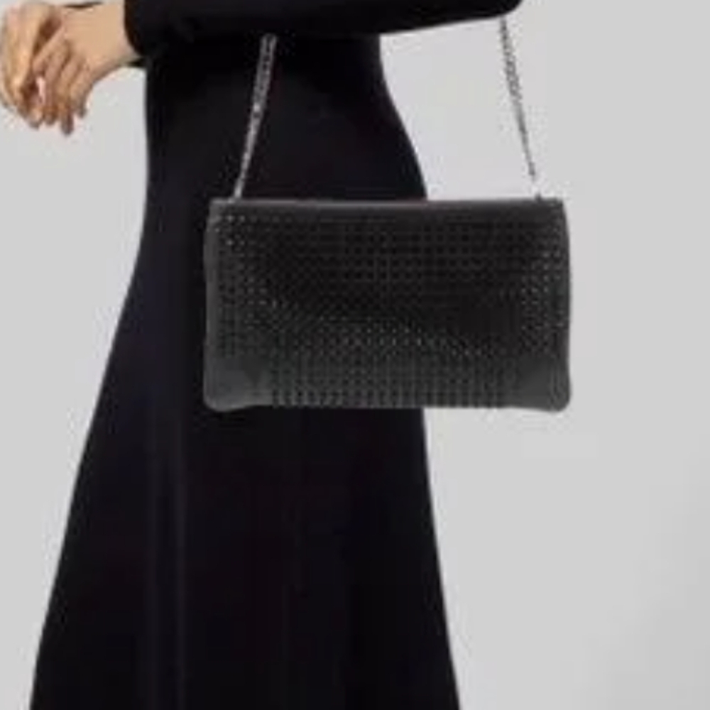 Christian louboutin loubou crossbody in blk with Chome Studs Like New